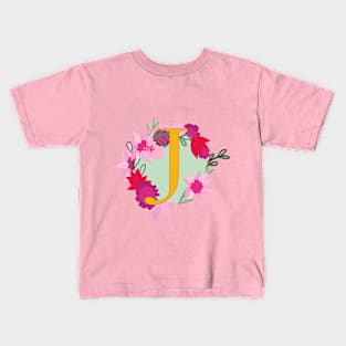 Monogram J, Personalized Initial Kids T-Shirt